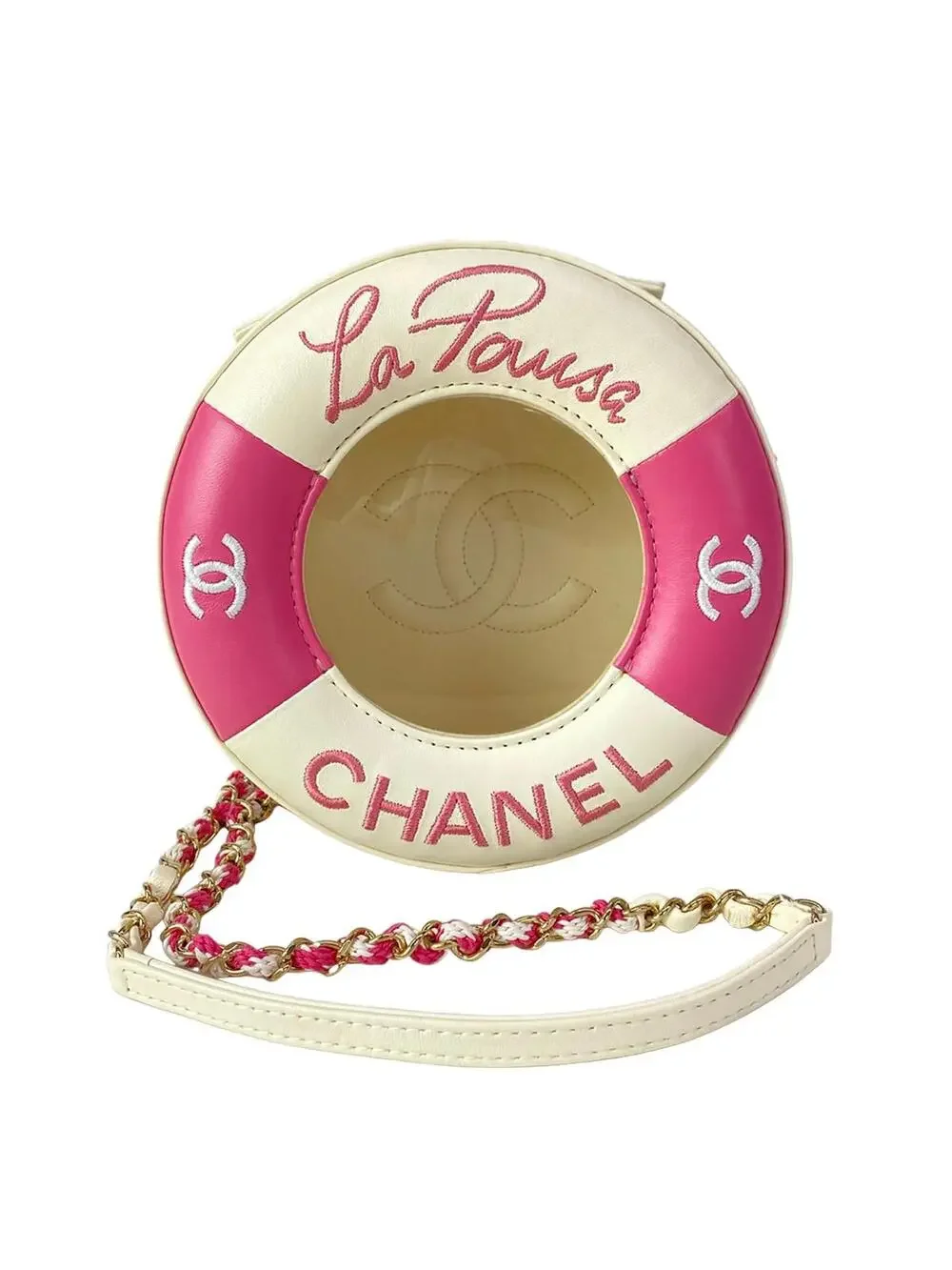 Chanel Cream Pink Clear Lambskin Vinyl #305537C22B